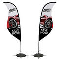 9' Sabre Sail Sign Kit Double-Sided w/Scissor Base